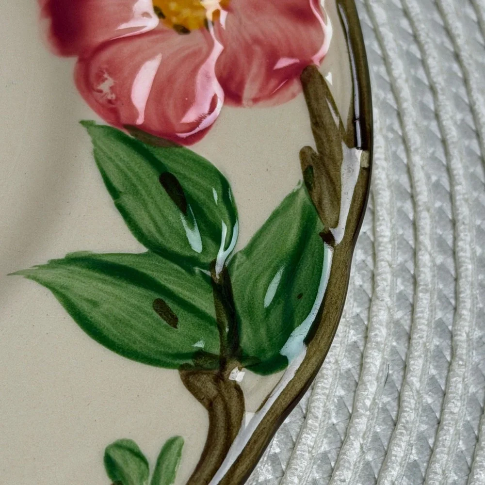 Franciscan Desert Rose Bread Plate Saucer Made in England Pink Floral Lot of 4